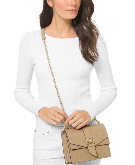 michael kors greenwich perforated small flap crossbody|Michael Kors Greenwich Small Convertible Crossbody.